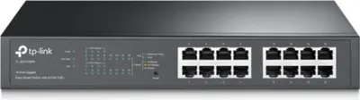 Produktbild von 16-drożny przełącznik tp-link Easy Smart TL-SG1016PE