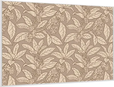 Produktbild von Wallario Wandbild Florales Muster, Größe: 61 x 91,50 cm, Poster mit weißem Aluminiumrahmen
