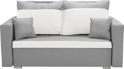 Produktbild von 2-Sitzer-Sofa mit Schlaffunktion ASTO3 - Hellgrau/Creme
