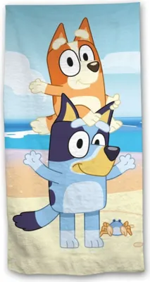 Obrázok produktu pre Detská plážová osuška Bluey - Mäkká a rýchloschnúca osuška 70x140 cm