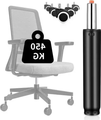 Obrázok produktu pre Plynová pružina pre kancelárske stoličky - Náhradná plynová pružina - Rozmer 310-455 mm - Nosnosť do 450 kg - Univerzálne kolieska pre kancelárske stoličky
