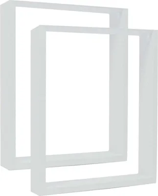 Produktbild von Natural Goods Berlin Möbelkufen RECHTECK, Tischkufen, Tischbeine, Tischgestell, Esstisch, Bank, Couchtisch, Weiß, B30xH43 cm, 2 Stück