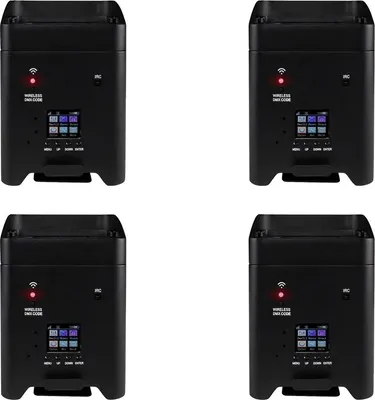 Obrázok produktu pre Pódiový reflektor, RGBWA UV technológia, bezdrôtové ovládanie, 4ks 6x18W, zástrčka EÚ