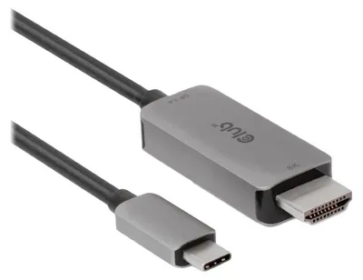Produktbild von CLUB3D USB Gen2 Type-C to HDMI 4K120Hz 8K60Hz HDR10 with DSC1.2 Active Cable M/M 3m, 3 m, USB Gen2 Type-C, HDMI Typ A (Standard), Stecker, Stecker, Gerade