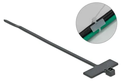 Productafbeelding van Delock kabelbinders met labelveld, lengte 100 mm, breedte 2,5 mm, zwart, 10 stuks