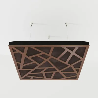 Produktbild von 4er-Set Akustik-Deckenpaneele SKYROSS Samt 50x50x5 cm, Nussbaum/Braun