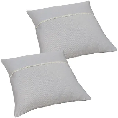 Produktbild von Kissen-Bezüge 40x40 cm Deko-Kissen Vintage blau weiß gestreift