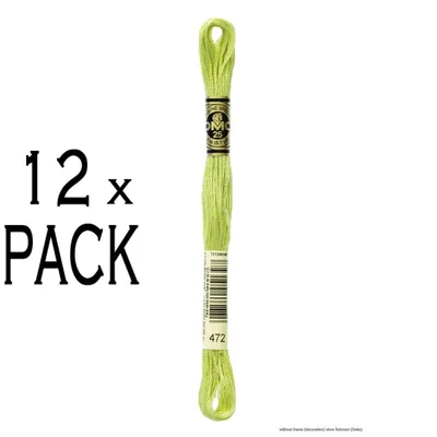 Immagine prodotto di 12x Filo da ricamo DMC Mouline Special 117MC -472, 6 veli, 8m, PU