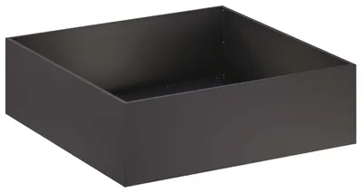 Obrázek produktu pro vidaXL Zahradní květináč, černý, 80 x 80 x 30 cm, ocel s pozinkovaným povrchem