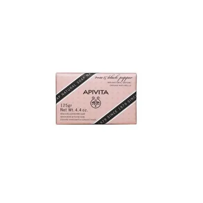 Zdjęcie produktu dla APIVITA Naturalne mydło z różą i czarnym pieprzem 125gr