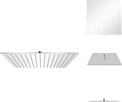 Zdjęcie produktu dla vidaXL Deszczownica ze stali nierdzewnej 40x40 cm kwadratowa - Głowice prysznicowe