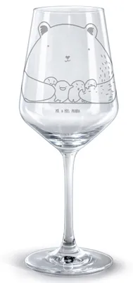 Produktbild von Mr. & Mrs. Panda Weinglas Bär Gefühl - Transparent - Geschenk, glas für rotwein, Wahnsinn, Kelch, Verrückt, Bordeauxglas, Durchgedreht, Rotweinglas mit Gravur, Teddy