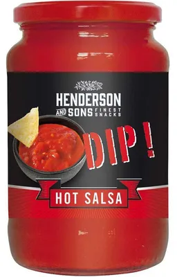 Zdjęcie produktu dla Henderson and Sons Hot Salsa Dip pikantna ostra w formacie XXL 1050g