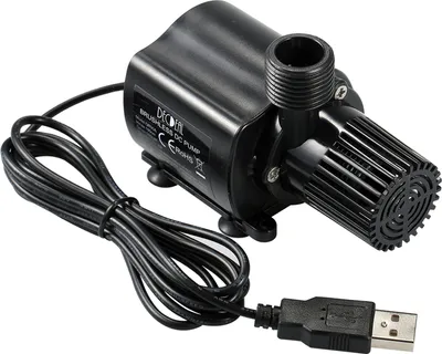Zdjęcie produktu dla DECDEAL Bezszczotkowa pompa wodna USB z sitkiem Ultracicha bezszczotkowa pompa wodna DC12V Wodoodporna zanurzeniowa pompa fontannowa Akwarium Oczko wodne Cyrkulacja 500 l / wys. 4 W Podnoszenie 5,9 stopy