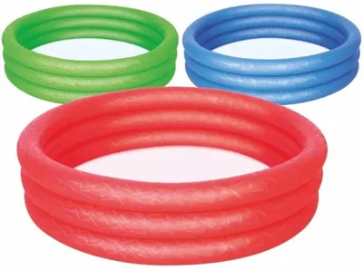 Productafbeelding van Bestway 51027, Opblaasbaar zwembad, 480 liter, Rond, Geschikt voor kinderen van 2 jaar, Materiaal: Vinyl, Kleur: Zwart, Groen, Rood