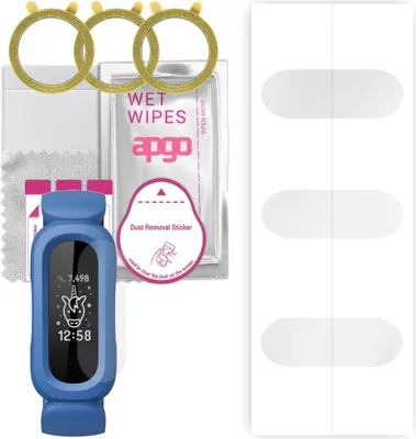 Produktbild von apgo 3 Stück Schutzfolie, klar, kompatibel mit Fitbit Ace 3 Smartwatch, Hydrogel Displayschutzfolie mit Positionierhilfe, Displayfolie, robust und kratzfest