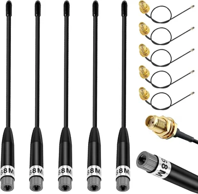 Productafbeelding van 868MHz LoRa-antenne, 10 dBi versterking, SMA-aansluiting met IPEX-kabel, geschikt voor Meshtastic en IoT-toepassingen