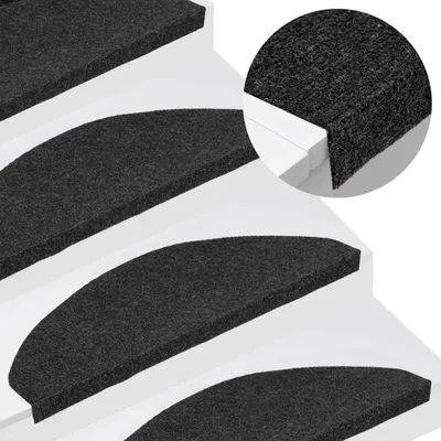 Immagine prodotto di vidaXL Tappetini autoadesivi 20 pezzi nero 65x22,5x3,5 cm