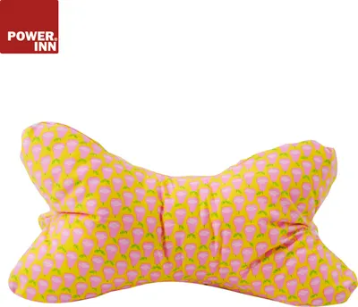 Produktbild von POWER INN Leseknochen | Rosa/Gelb | Nackenkissen | Reisekissen