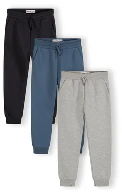 Produktbild von Minoti Jogginghose Baumwolle 3er Pack Grau Gr. 116 für Jungen
