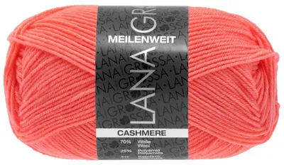 Produktbild von Lana Grossa MEILENWEIT 50 CASHMERE weiche 4-fach Sockenwolle mit Kaschmir-Anteil 210 m Farbe 057 - Lachs