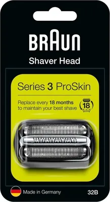 The image shows the packaging of a Braun Series 3 ProSkin shaver head.
