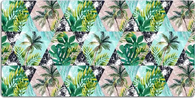 Produktbild von Schreibtischmatte Tischunterlage 100x50 cm Mauspad - Palmmuster