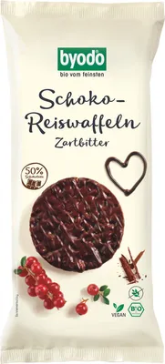 Produktbild von Byodo Bio Schoko-Reiswaffeln Zartbitter 12x65 g