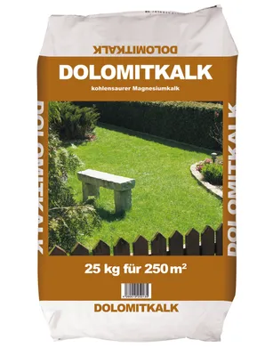 Produktbild von 1 x 25kg Dolomitkalk, Gartenkalk, Rasenkalk, Düngekalk, Kalk mit Magnesium, hebt den pH-Wert, gegen Moos im Rasen