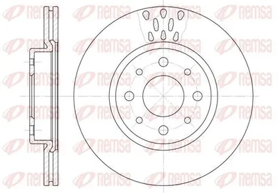 Produktbild von 2x REMSA Bremsscheibe 6189.10 vorne für FIAT GRANDE PUNTO (199) PANDA (169)