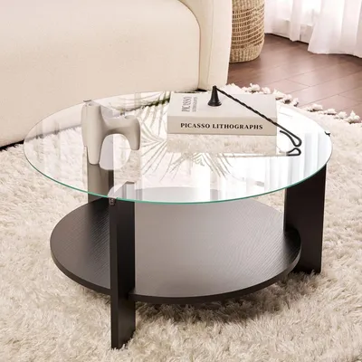 Produktbild von Canevino - Couchtisch, 75x75x40h cm Schwarz, Rund