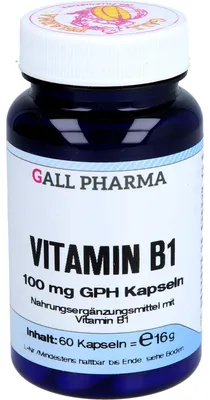 Obrázok produktu pre GALL PHARMA Vitamín B1 100 mg GPH, kapsuly, 60 kapsúl