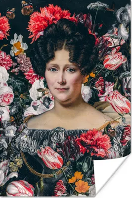 Produktbild von MuchoWow® Poster Johanna Henriette Engelen - Dubois Drahonet - Blumen 20x30 cm - Papierdruck