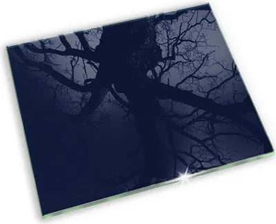 Produktbild von Grabkerze Untersetzer Glastafel Gummifüße Motiv - 60x52 cm - Marineblau