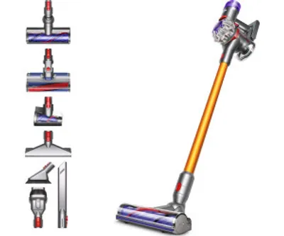 Produktbild von Dyson V8 Absolute Kabelloser Staubsauger, bis zu 40 Min. Laufzeit, Beutellos, Elektrobürste & Fugendüse für Teppiche & Hartböden, Ideal für Allergiker
