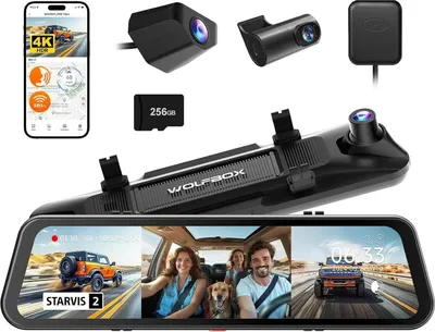 Produktbild von Dashcam, 4K Auflösung, Nachtsicht, Kein Hardwire-Kit, 256G TF