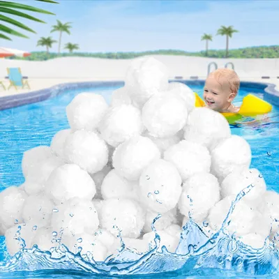 Produktbild von Filterbälle, 700 g, Ersatz für 20 kg Filtersand – Filterbälle für Schwimmbäder – Filterbälle für Sandfilter – Wiederverwendbare Filterbälle – Hochwertiges Polyesterfasermaterial – Ausgezeichnete Wasserdurchlässigkeit