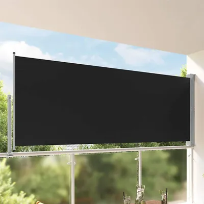 Image de Vidaxl Garden Bildschirm ausziehbar 140 x 300 cm Schwarz