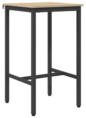 Obrázek produktu pro Moderní barový stolek, rozměry 52 x 52 x 110 cm, povrchová úprava imitace dubu Sonoma