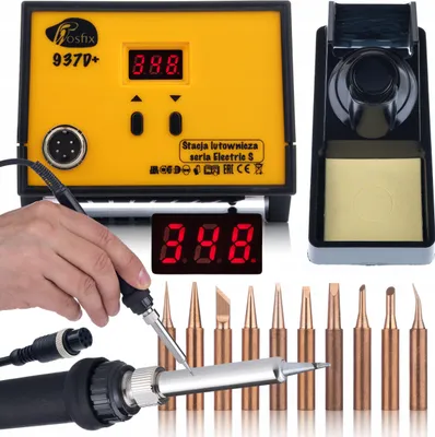 Produktbild von Rosfix 937D+ 60W Lötstation mit 10-teiligem Kupferspitzen-Set