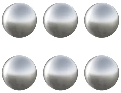 Immagine prodotto di vidaXL Palla spazzolata, 6 pezzi, diametro 7,5 cm, argento, acciaio inossidabile 201