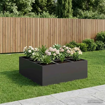 Immagine prodotto di Maison Exclusive - Vaso da giardino nero, 100 x 100 x 30 cm