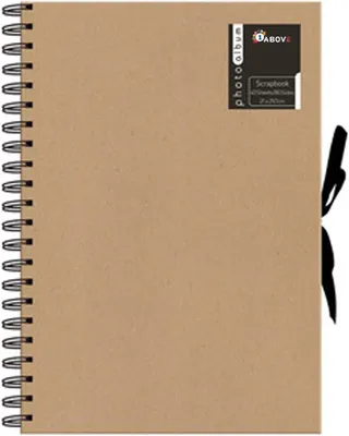 A4 Kraftpapier-Album mit Laschenverschluss, 40 Blatt, 21x29,7 cm