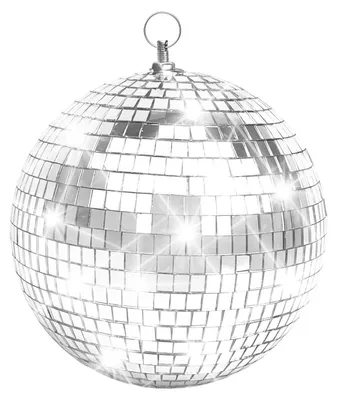 Image de Elzusha - Décoration boule à facettes argentée, accessoire de fête