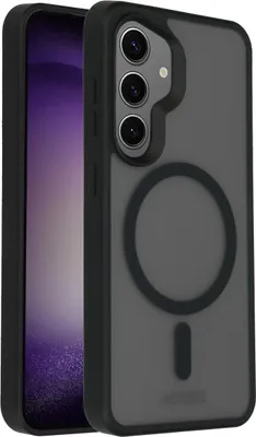 Image de Accezz Rugged Frosted MagSafe Backcover pour le Samsung Galaxy S24 - Noir