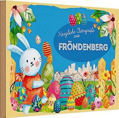 Produktbild von Holzschild Ostern Ostergrüße 30x20cm FRÖNDENBERG