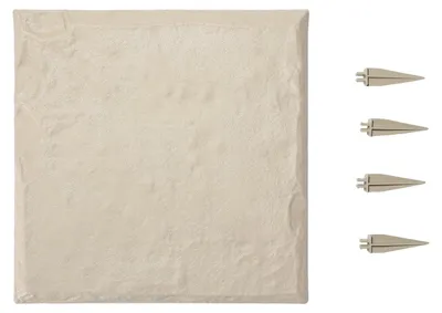 Obrázok produktu pre VEVOR nášľapné kamene záhradné, 4 ks, 395x395 mm, dekoratívna dlažba s kolíkom, plastová dlažba, kamenná doska z plastovej živice PC, kamenný vzhľad pre trávnik, terasu, béžová farba