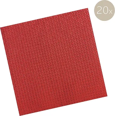 Obrázek produktu pro Stewo Linen, Červená, Papír, Jednobarevný, 330 mm, 330 mm, 20 kusů