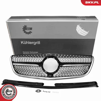 Produktbild von ESEN SKV 66SKV611 Kühlergrill Frontgrill passend für MERCEDES-BENZ VITO Kasten (W447) Schwarz Glänzend