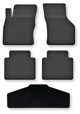 Obrázok produktu pre Gumové vaničkové autokoberce s tunelom pre: Seat Tarraco 2018- čierne 5 ks
